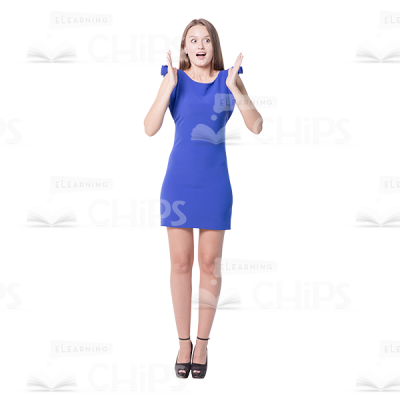 Dumbfounded Young Girl Cutout Photo-0