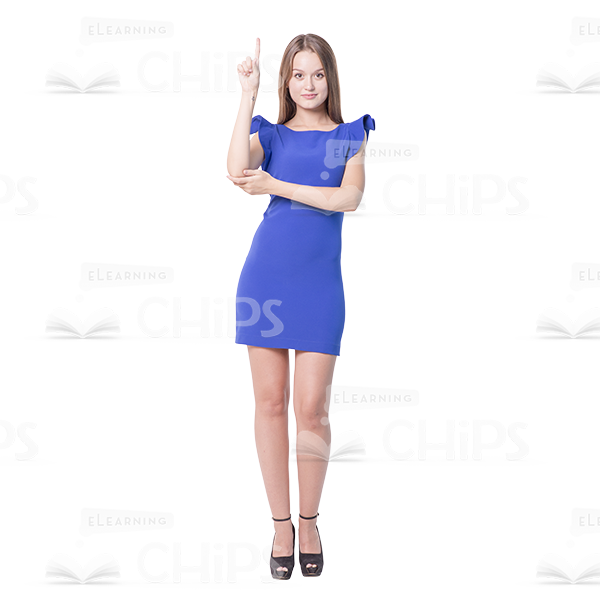Pointing Up Girl Cutout Photo-0