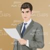 Elegant Vector Character Daniel Wearing Suit-0