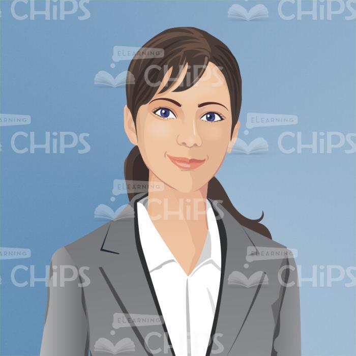 Young Vector Character Sophia In Formal Suit-0