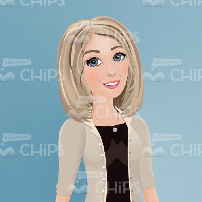 Smiling Vector Character Barbara-0