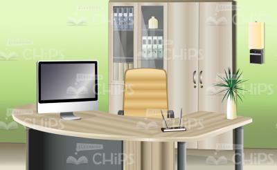 Light Office Room Vector Background-0