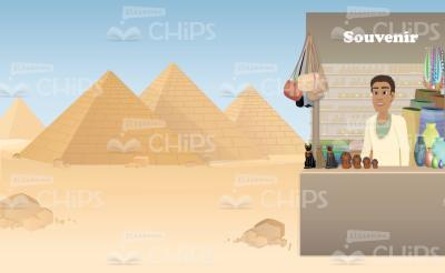 Egypt Shop Vector Background-0