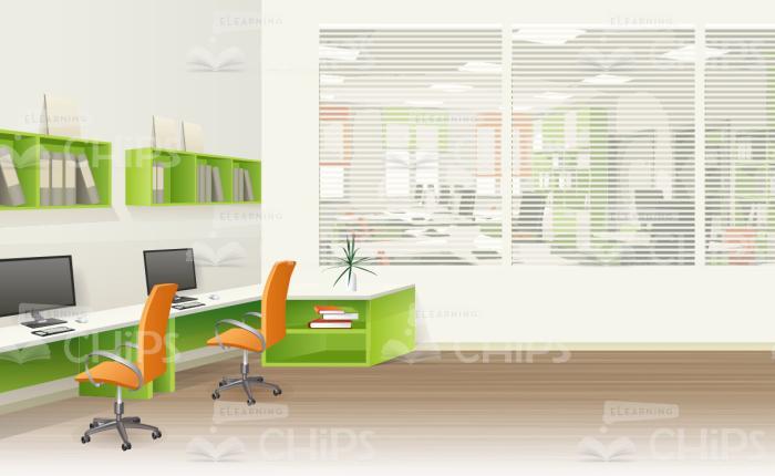 Innovative Office Room Vector Background-0
