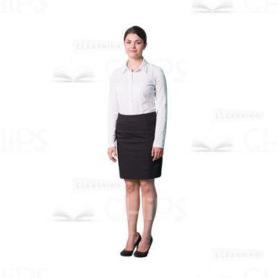 Smiling dark-haired woman cutout photo-0