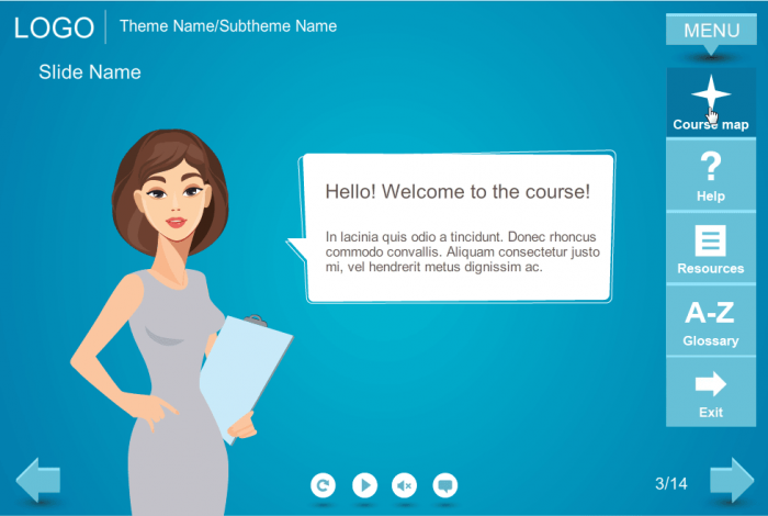 Right-Side Menu Bar — Storyline eLearning Template