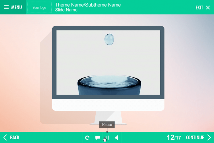 Slide With Video On Display — eLearning Storyline Template