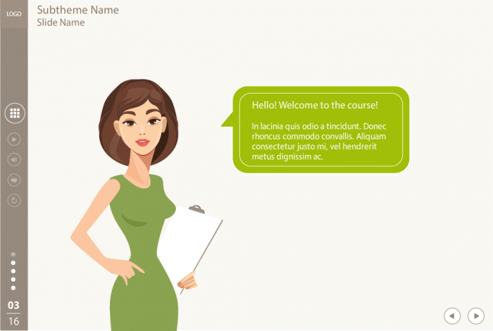 Attractive Lady With Callout — Storyline eLearning Template