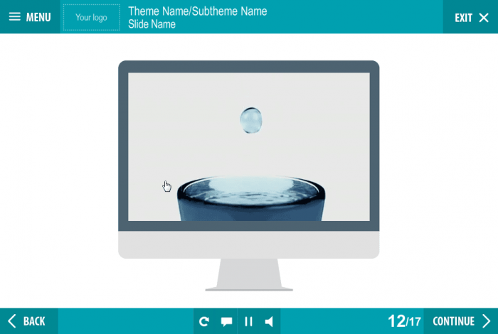 Slide With Video On Desktop — eLearning Storyline Template