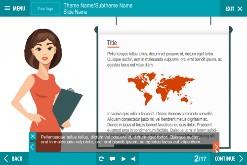 Attractive Lady With Callout and Closed Captions — Storyline eLearning Template