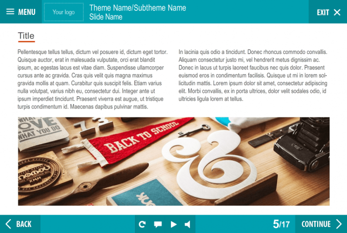 Text + Image Slide — Storyline eLearning Template