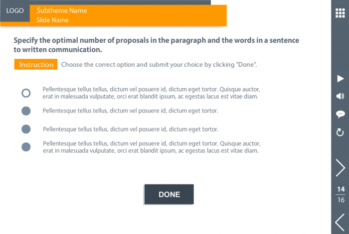 Single Choice Test With Chosen Answer — eLearning Storyline Course