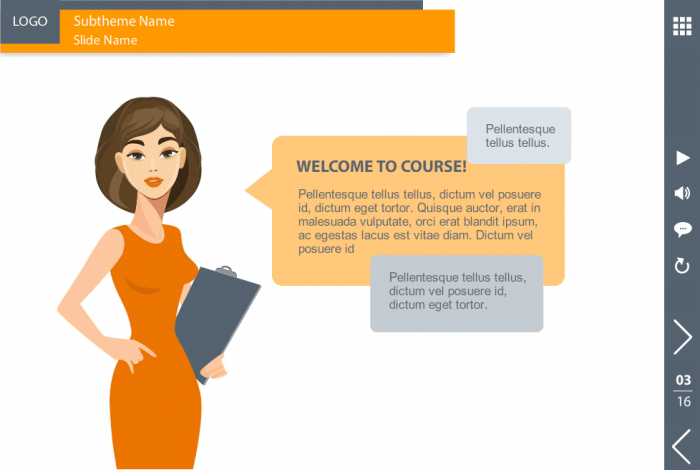 Attractive Lady With Callout — Storyline eLearning Template