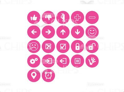 Function Icon Set: Pink-0