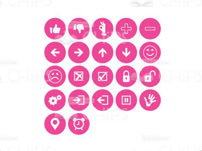 Function Icon Set: Pink-0