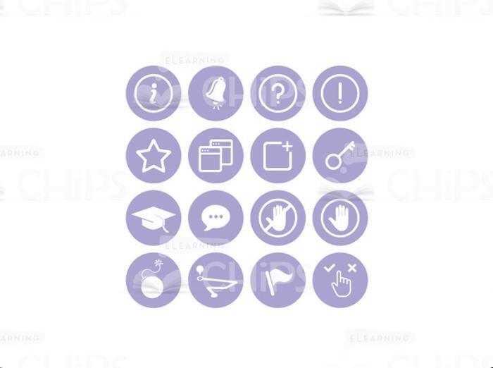 Info Icon Set: Pale purple-0