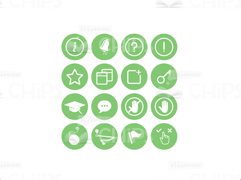 Info Icon Set: Green-0