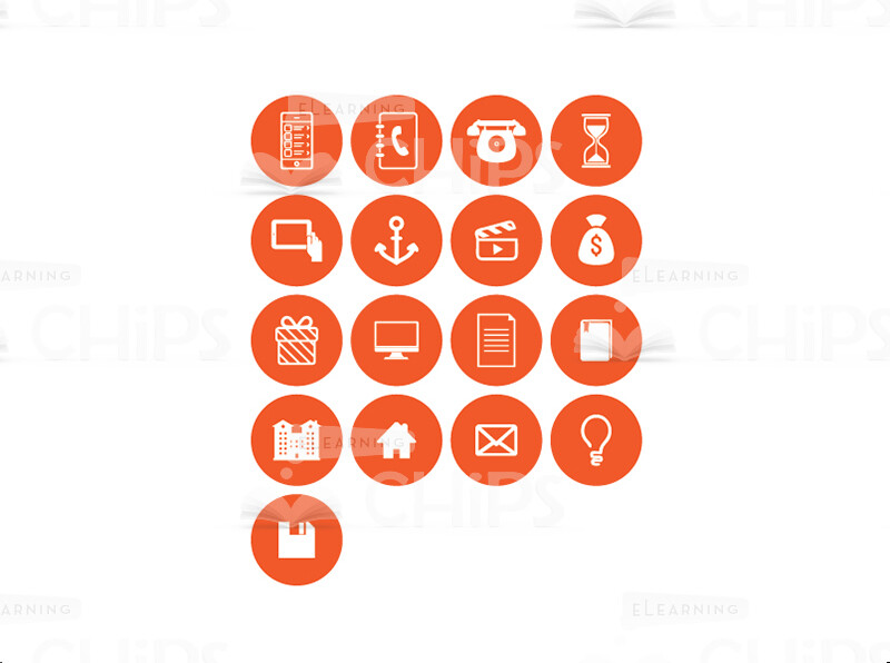 Concept Icon Set: Dark orange-0