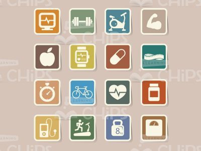 Healthy Lifestyle Icon Set-0