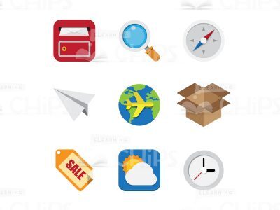 Bright Graphic Objects Icon Set-0