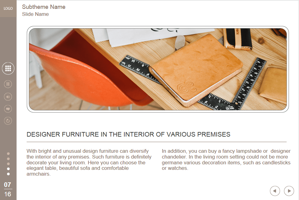 Text and Image Slide — eLearning Template Text and Image Slide — eLearning Template