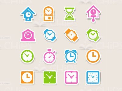 Colourful Clocks Icons -0