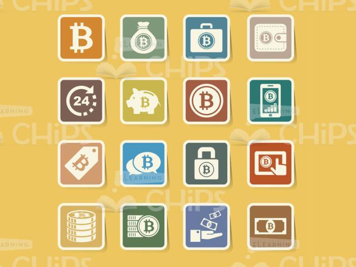 Colourful Icons: Bitcoin Currency Pack-0