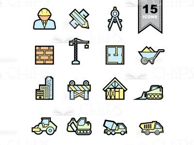 Building Industry Icons Set-0