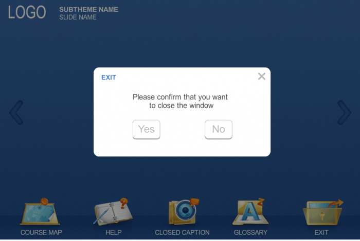 Exit Course Slide — Storyline eLearning Template