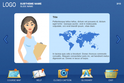 Introducing Slide With Vector Character — Lectora eLearning Template