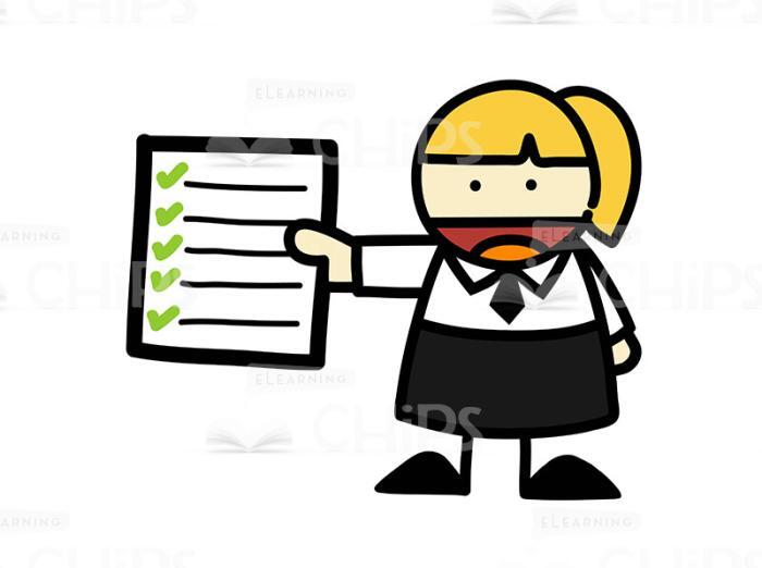 Vector Girl With Excellent Marks-0