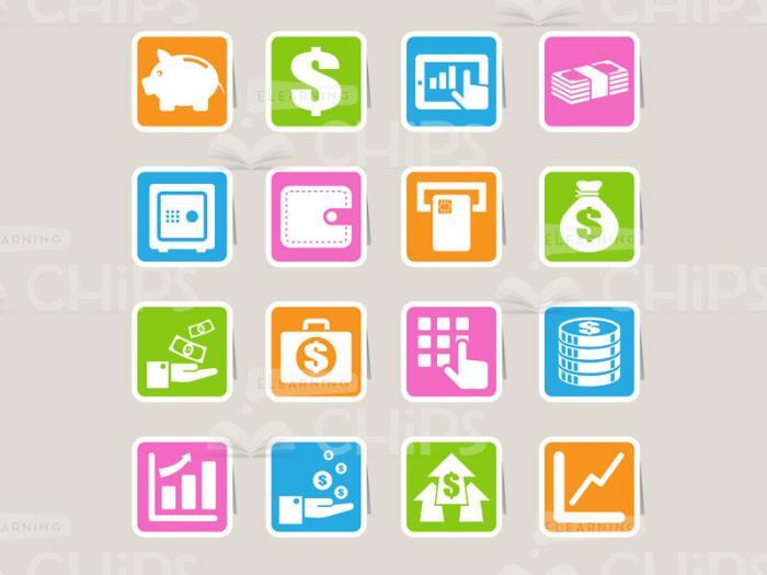 Colourful Money Icons Set-0