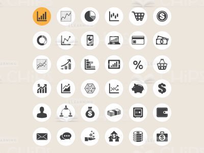 Creatively Designed Economy Icons -0