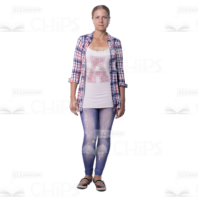 Middle-Aged Woman Standing Cutout Image-0