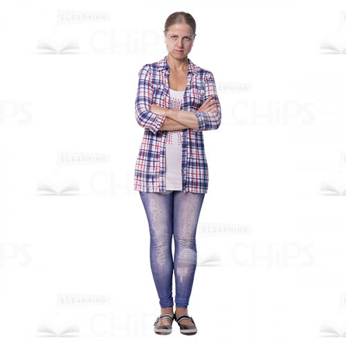 Mid Aged Woman Holding Her Arms Crossed Cutout-0
