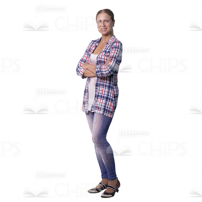 Cheerful Mid Aged Woman Cutout Photo-0