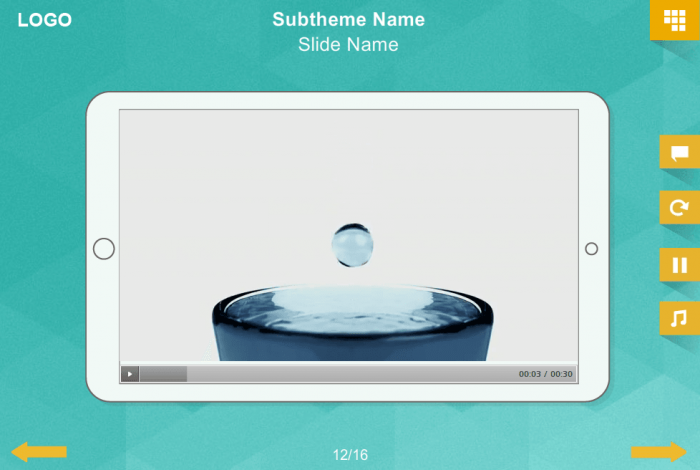 Slide With Video On Tablet — eLearning Storyline Template