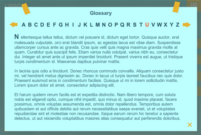 Glossary Slide — Storyline Template