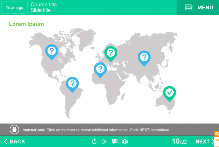 Map With Markers — Storyline Course Player