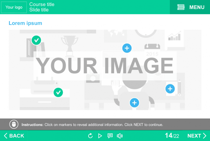 Interactive Slide With Markers — Articulate Storyline Template for eLearning
