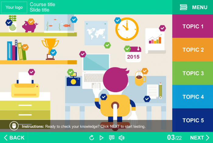 Marked Items — Storyline eLearning Course Player