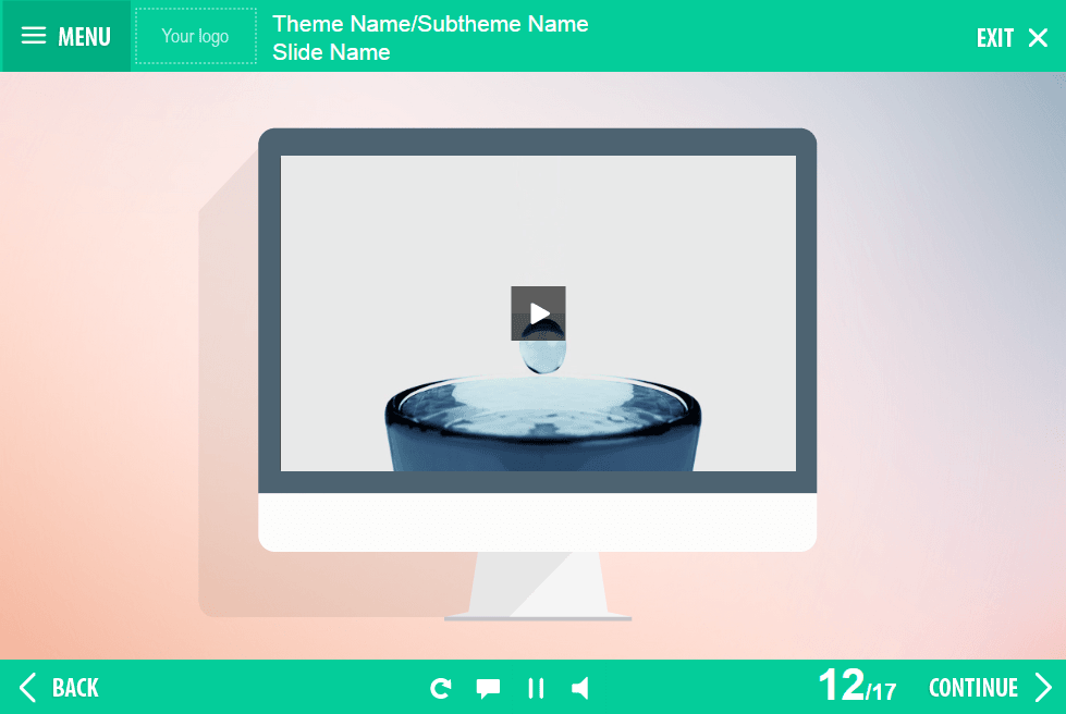 Slide With Video On Display — eLearning Lectora Template Slide With Video On Display — eLearning Lectora Template