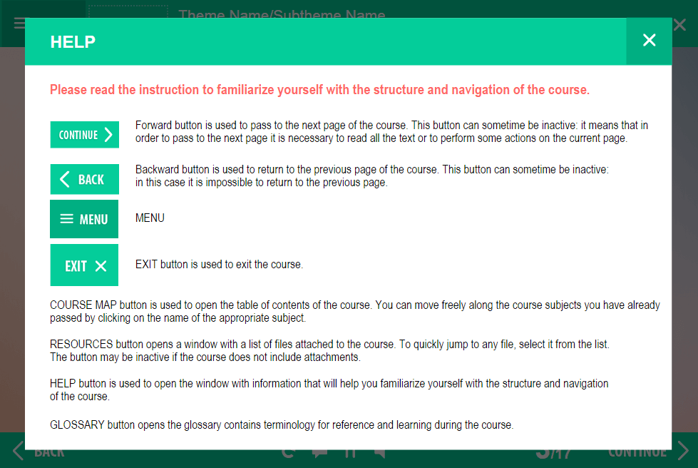 Help Pop-up Window — eLearning Lectora Template Help Pop-up Window — eLearning Lectora Template