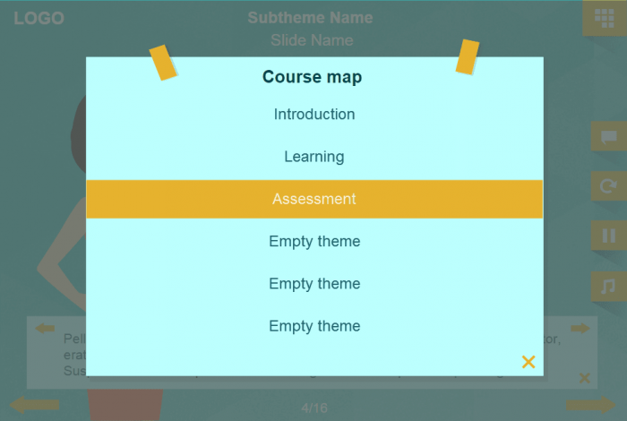 Custom Course Map — eLearning Template for Lectora Publisher