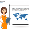Female Business Character With Flipchart — Lectora eLearning Template