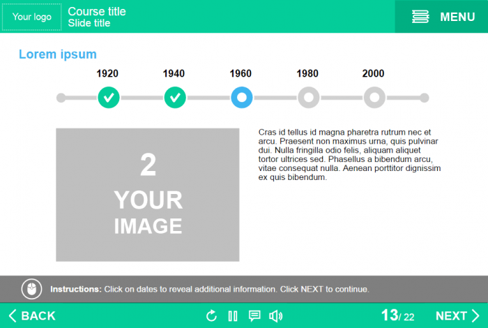 Timeline Interactive Slide — eLearning Template