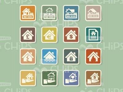 Coloufrul Icons: Homes For Rent -0