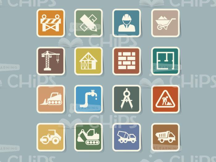 Colourful Icons: Building Pack-0
