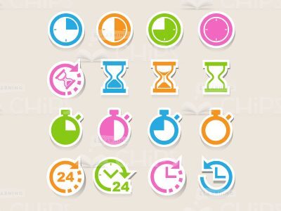 Colourful Time Passing Graphic Icons-0
