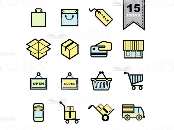 Shopping Icons Set -0